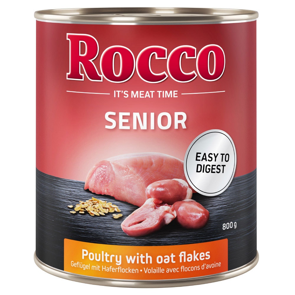 Rocco Senior 24 x 800 g - Pack Ahorro - Ave y copos de avena - Image 1
