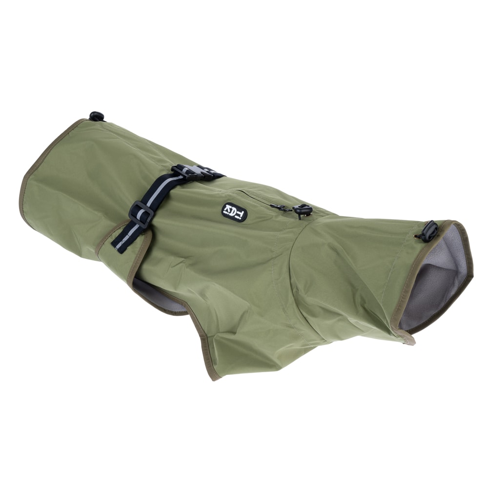 Chubasquero TIAKI Olive para perros - 50 cm de largo de espalda - Image 1