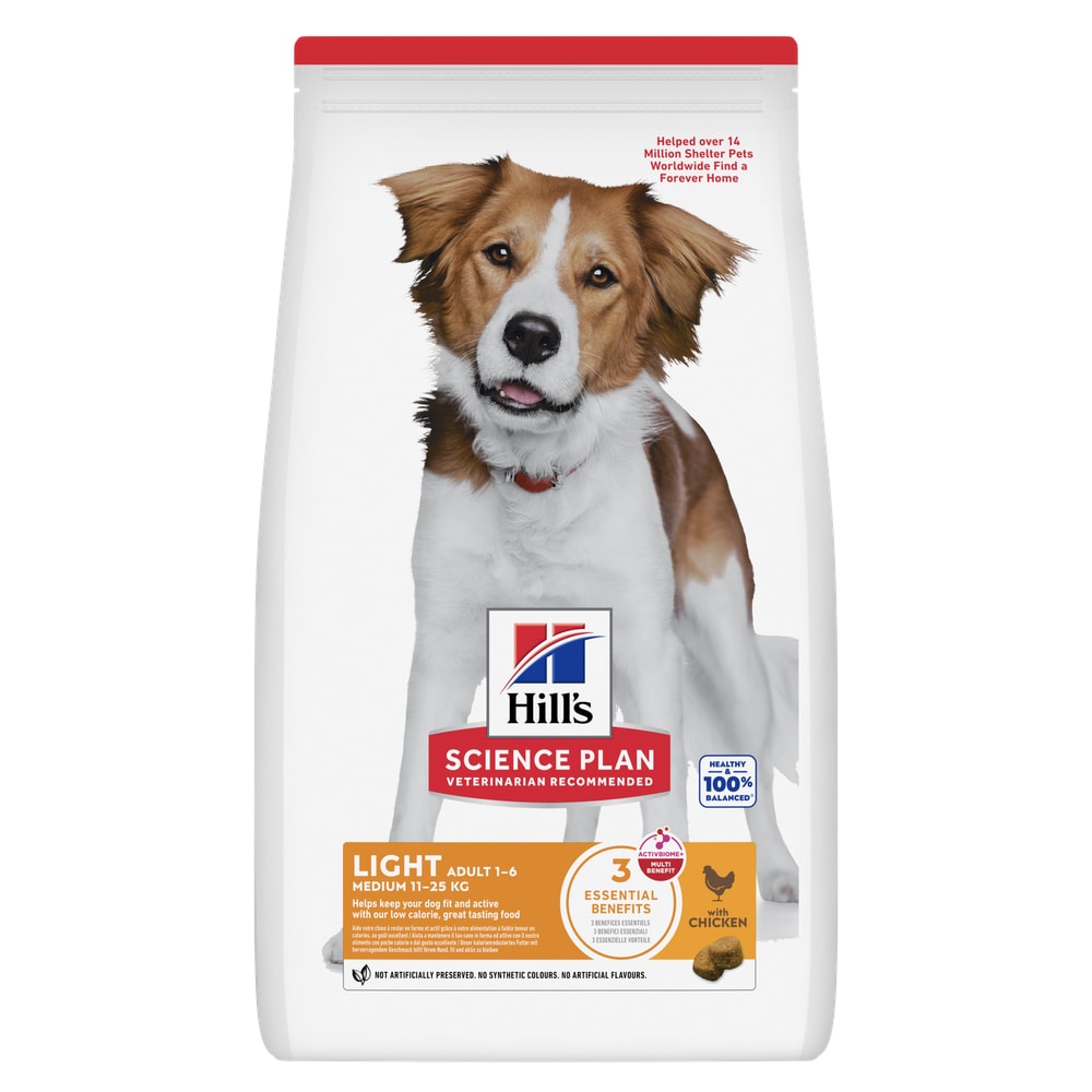 Hill's Science Plan Adult 1-6 Light Medium con pollo - 14 kg - Image 1