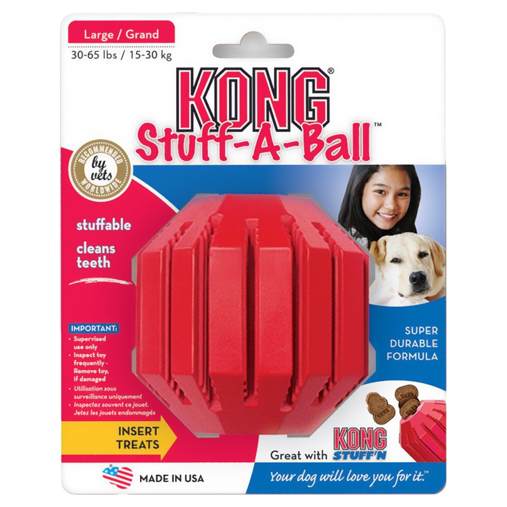 KONG Stuff-A-Ball juguete dental para perros - L: aprox. 9 cm de diámetro - Image 1
