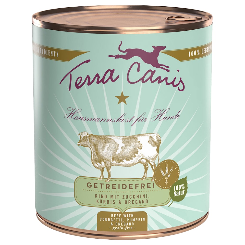 Terra Canis sin cereales 12 x 800 g - Pack Ahorro - Pack mixto de la granja: pavo y vacuno - Image 1