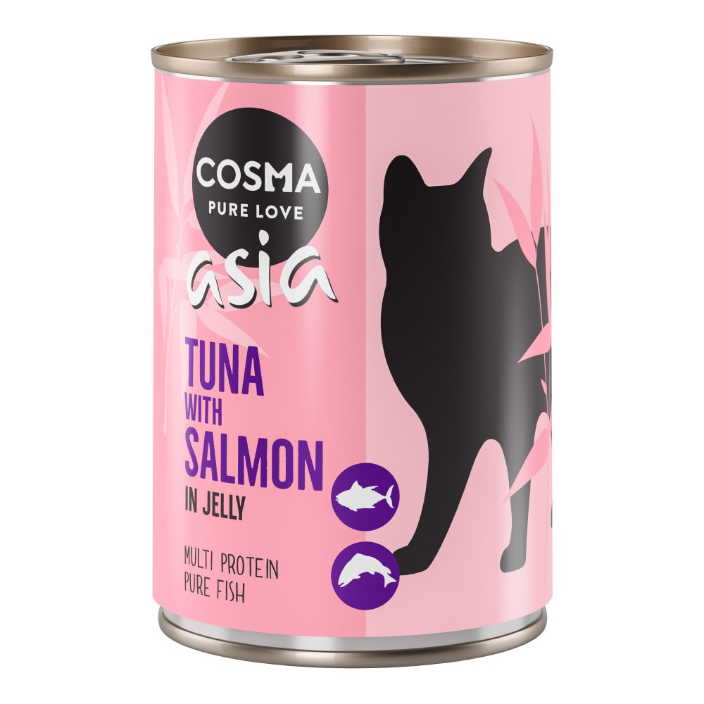 Cosma Asia en gelatina 6 x 400 g - Atún con salmón - Image 1