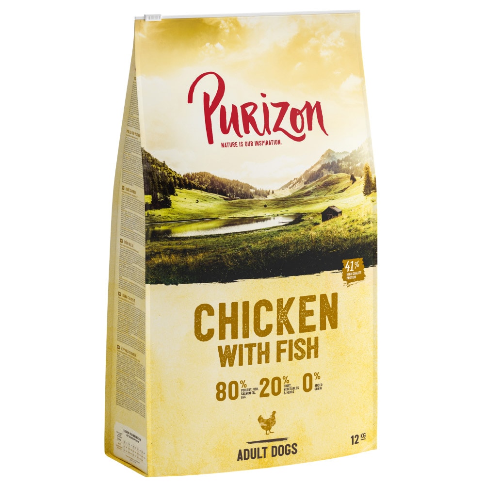 Purizon Adult Pollo con pescado, sin cereales - 12 kg - Image 1
