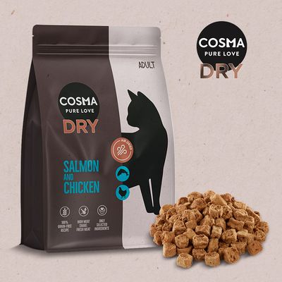 Cosma Air-Dried salmón y pollo pienso para gatos - Image 1