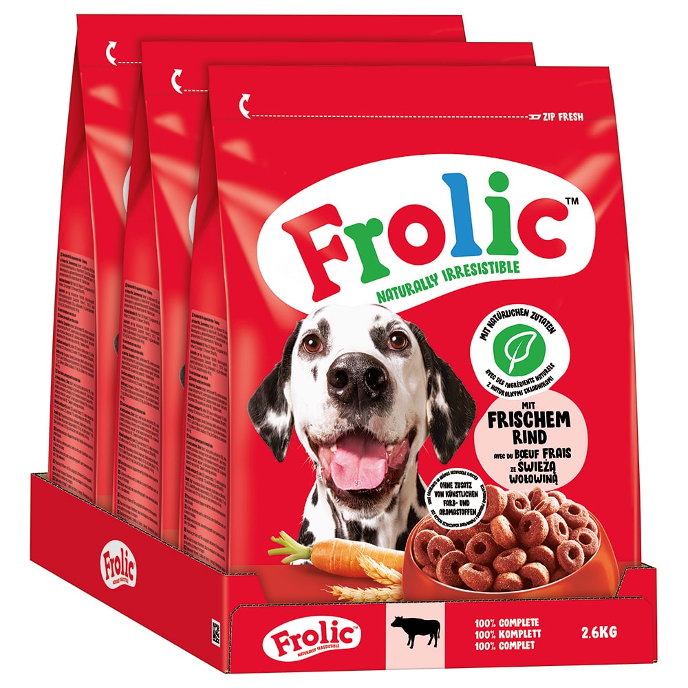 Frolic vacuno, zanahorias y cereales - 7,8 kg (3 x 2,6 kg) - Image 1