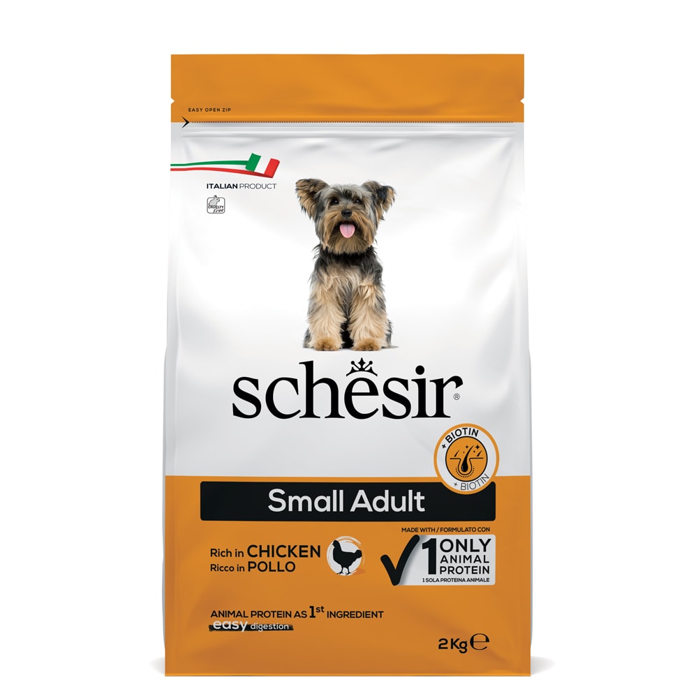 Schesir Dog Small Adult con pollo - 2 x 2 kg - Pack Ahorro - Image 1