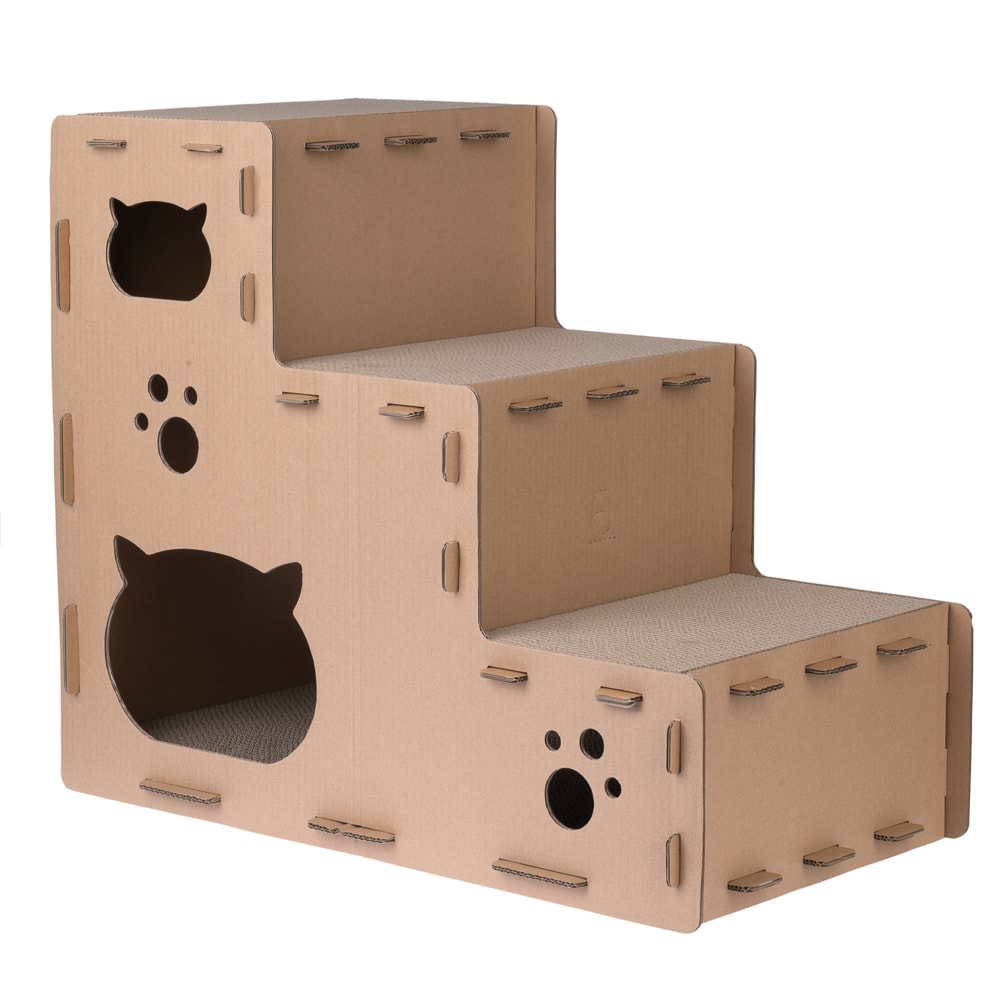 Escalera rascador TIAKI Puzzle para gatos - 70 x 40 x 60 cm (L x An x Al) - Image 1