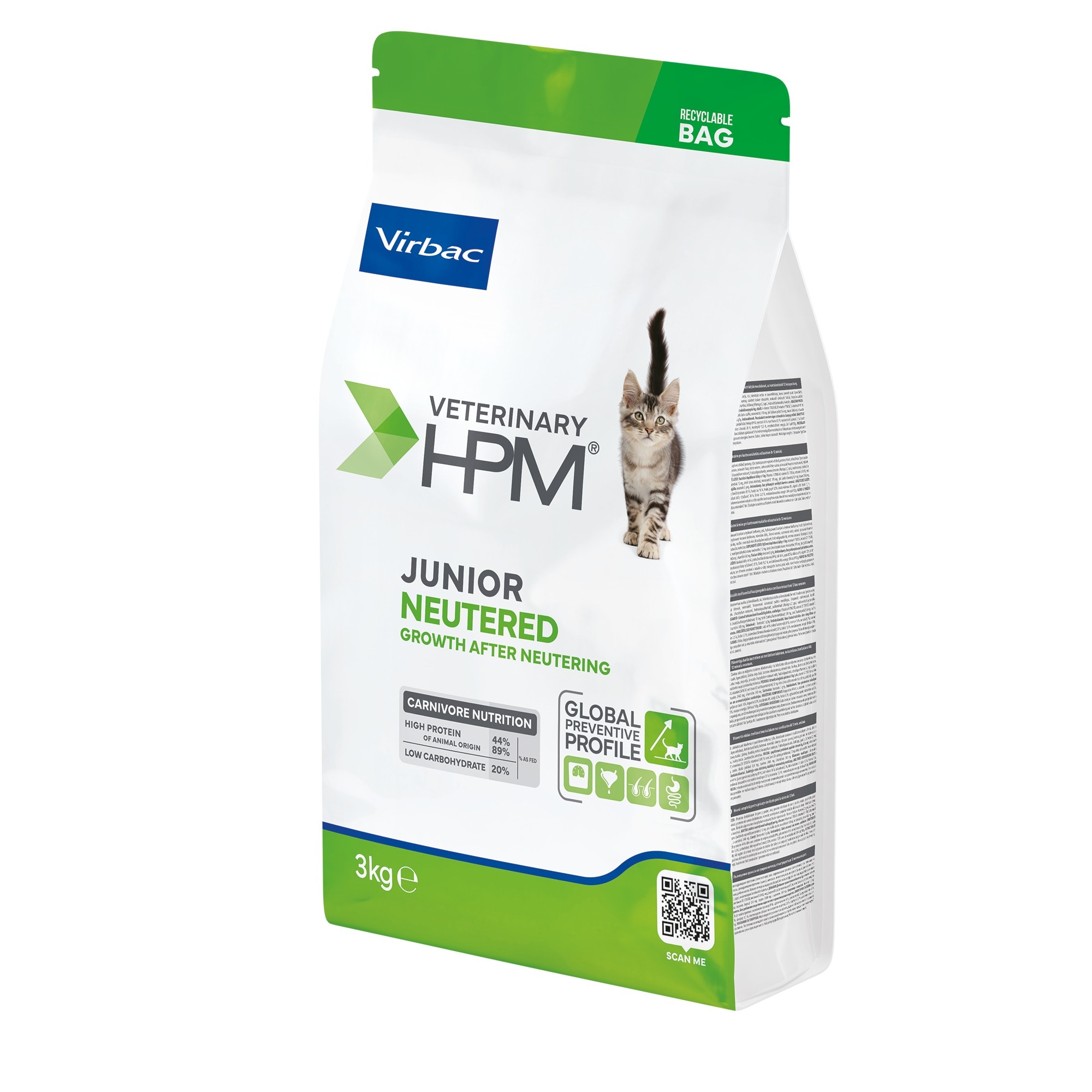 Virbac Veterinary HPM Junior Neutered Cat - 3 kg - Image 1
