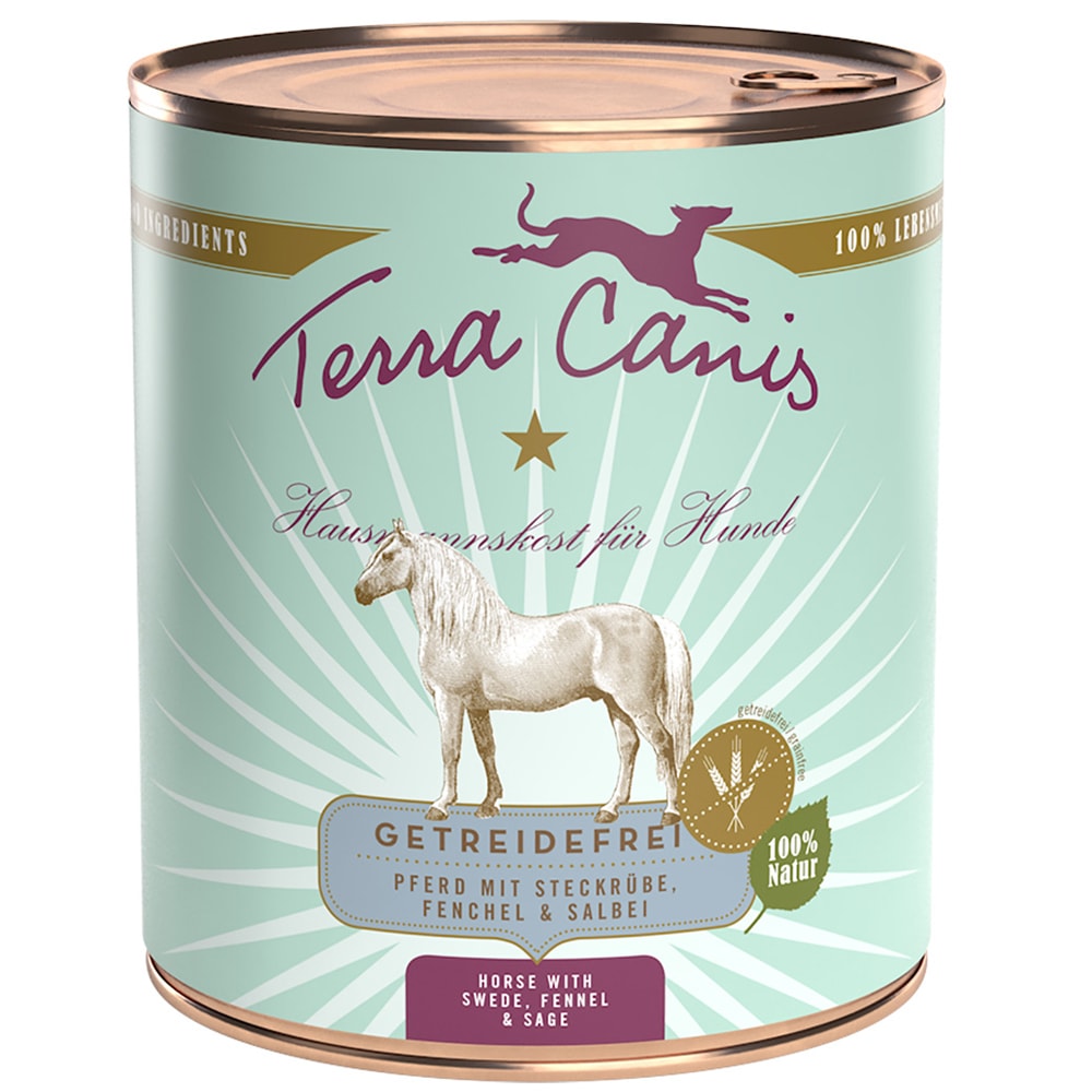 Terra Canis sin cereales 12 x 800 g - Pack Ahorro - Caballo - Image 1