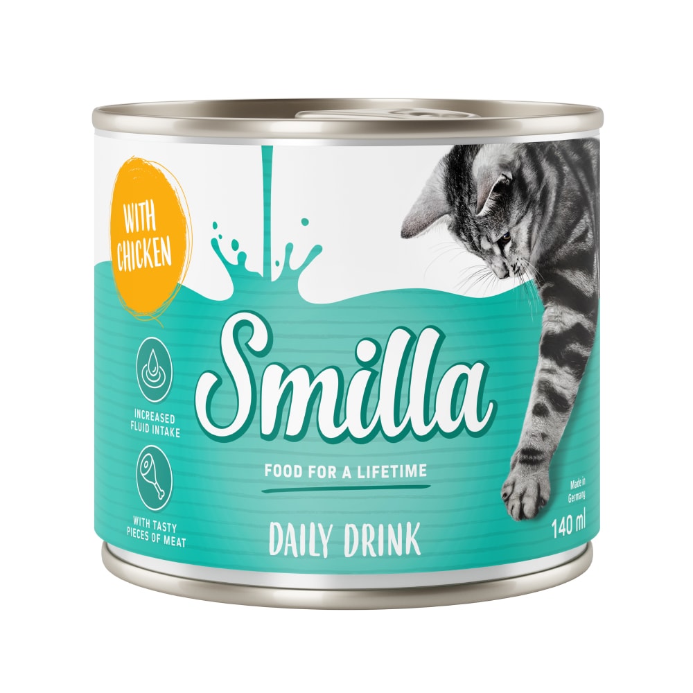 Smilla Daily Drink con pollo bebida para gatos - 24 x 140 ml - Pack Ahorro - Image 1