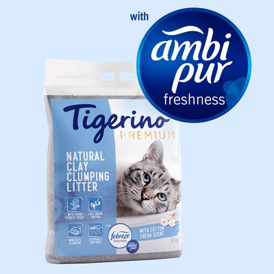 Tigerino Premium arena aglomerante Ambi Pur Freshness aroma fresco a flor de algodón - Image 1