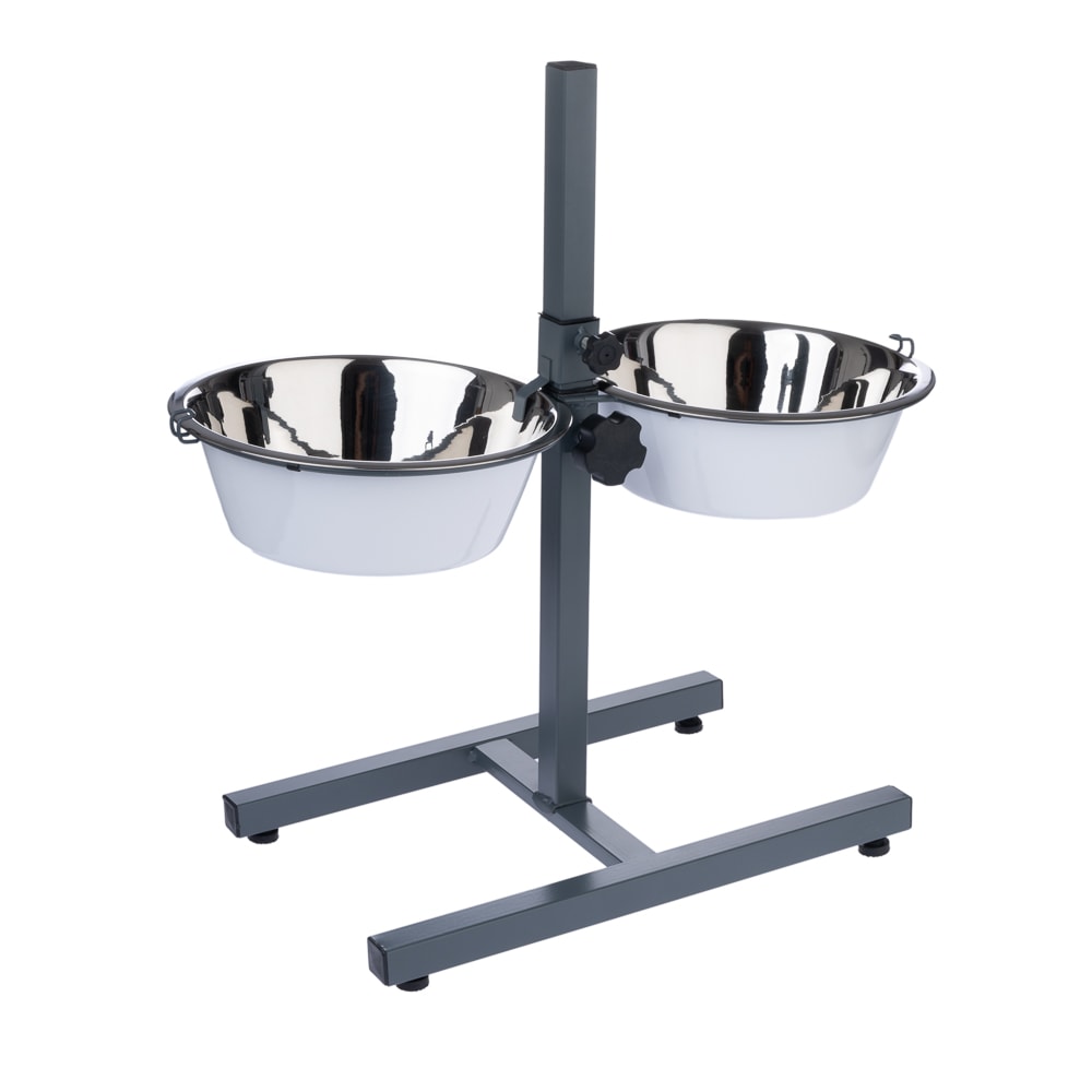 Comedero doble TIAKI con soporte ajustable - 2 x 4280 ml, 29 cm de diámetro - Image 1