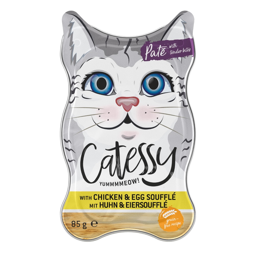 Catessy paté para gatos - Pollo con suflé de huevo (36 x 85 g) - Pack Ahorro - Image 1