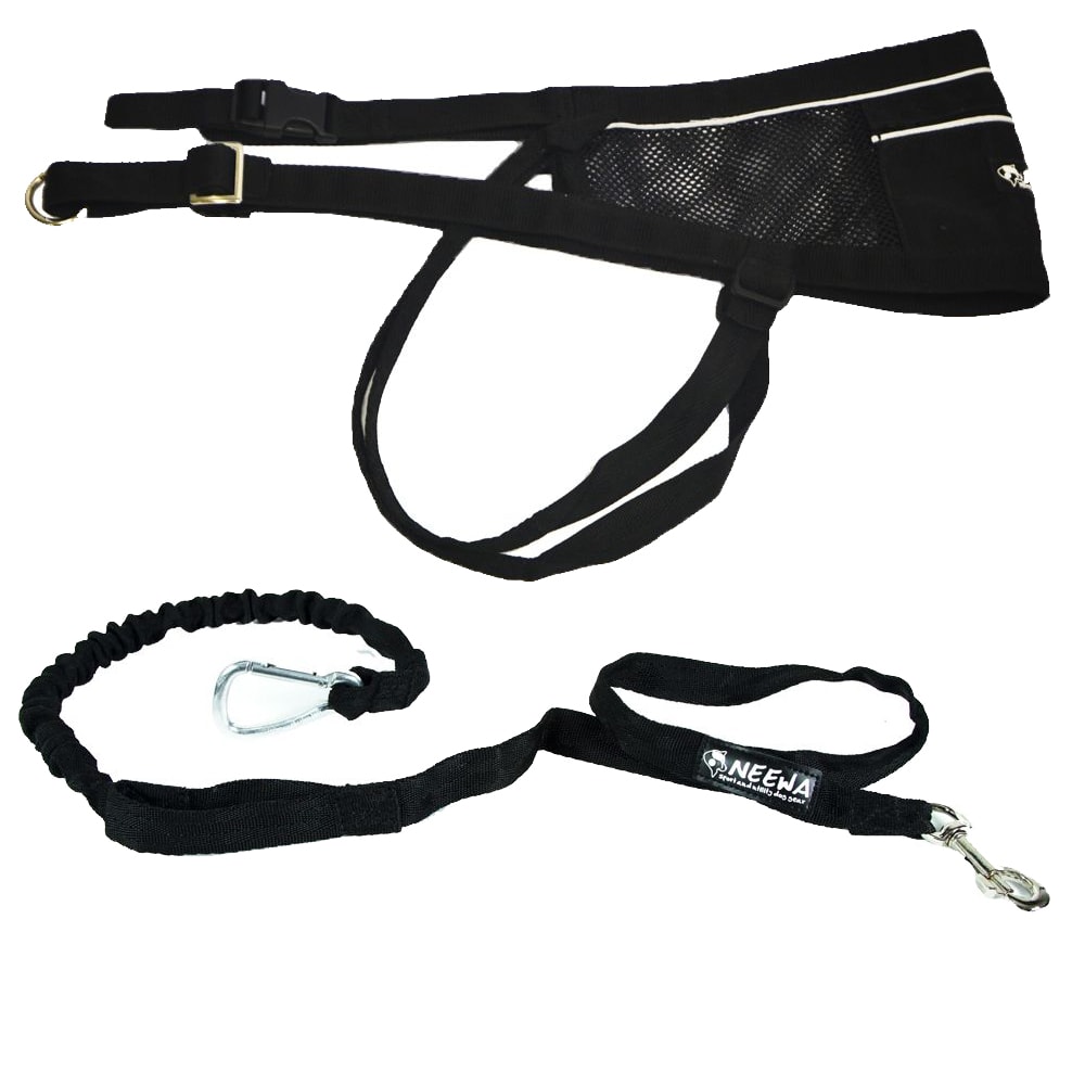 Kit canicross NEEWA: Línea de tiro + cinturón - Línea de tiro (150 x 2,5 cm) + cinturón (hasta 110 cm) - Image 1