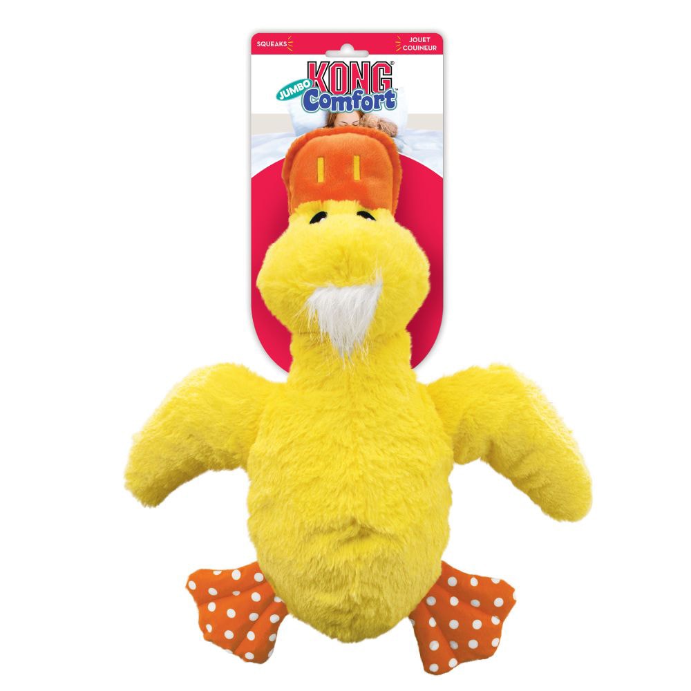 KONG Comfort Jumbo pato de juguete para perros - XL: 41 x 40 x 10 cm (L x An x Al) - Image 1