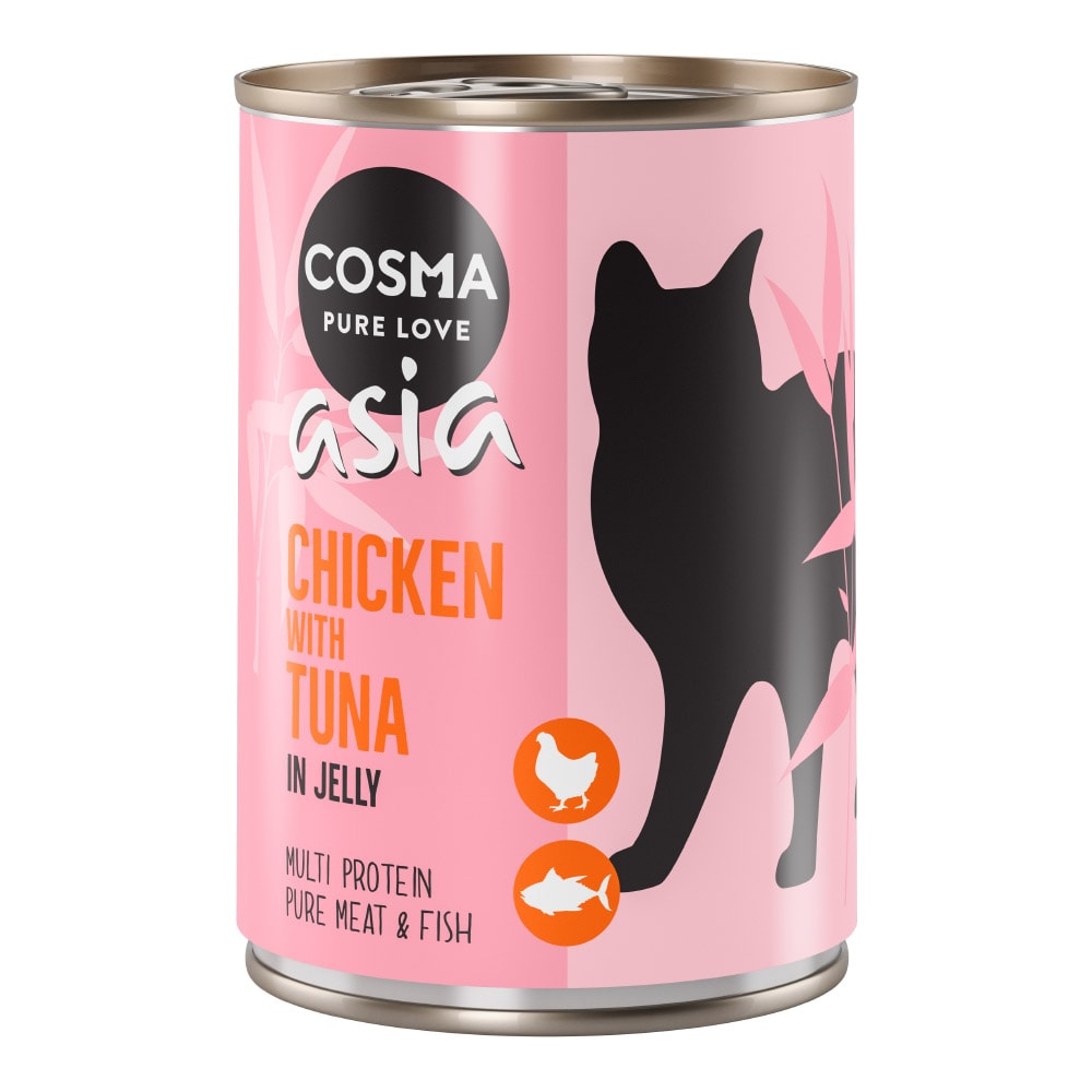 Cosma Asia en gelatina 6 x 400 g - Pollo con atún - Image 1
