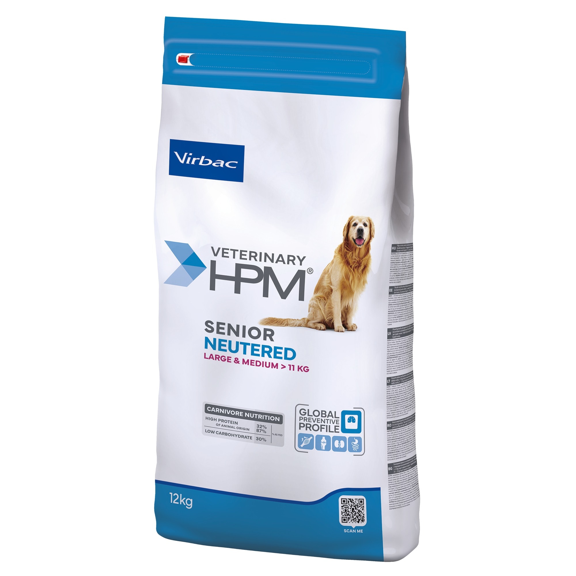 Virbac Veterinary HPM Senior Dog Neutered Large & Medium - 12 kg - Image 1
