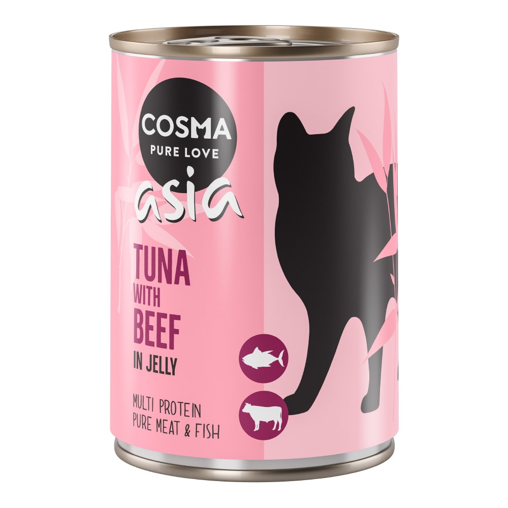 Cosma Asia en gelatina 6 x 400 g - Atún con vacuno - Image 1