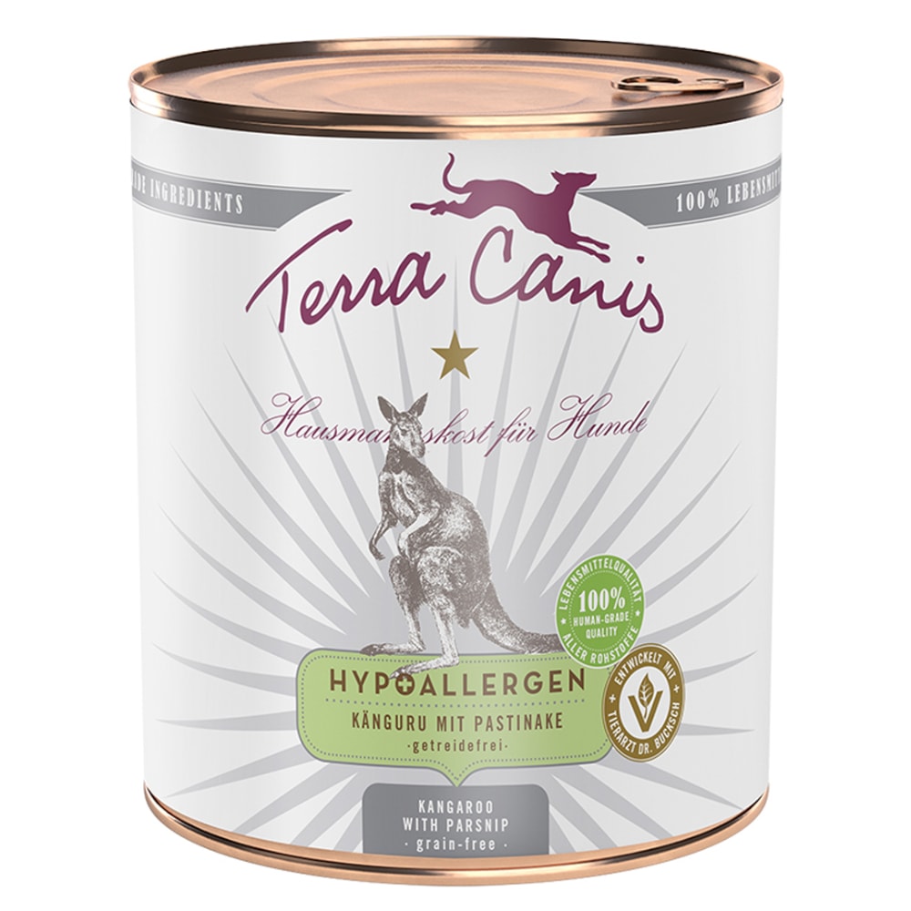 Terra Canis Hipoalergénico 6 x 800 g - Canguro con chirivía - Image 1