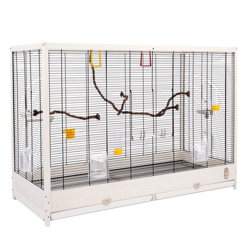 TIAKI Robin XXL jaula de madera para pájaros - 113,4 x B53 x 81,7 cm (L x An x Al) - Image 1