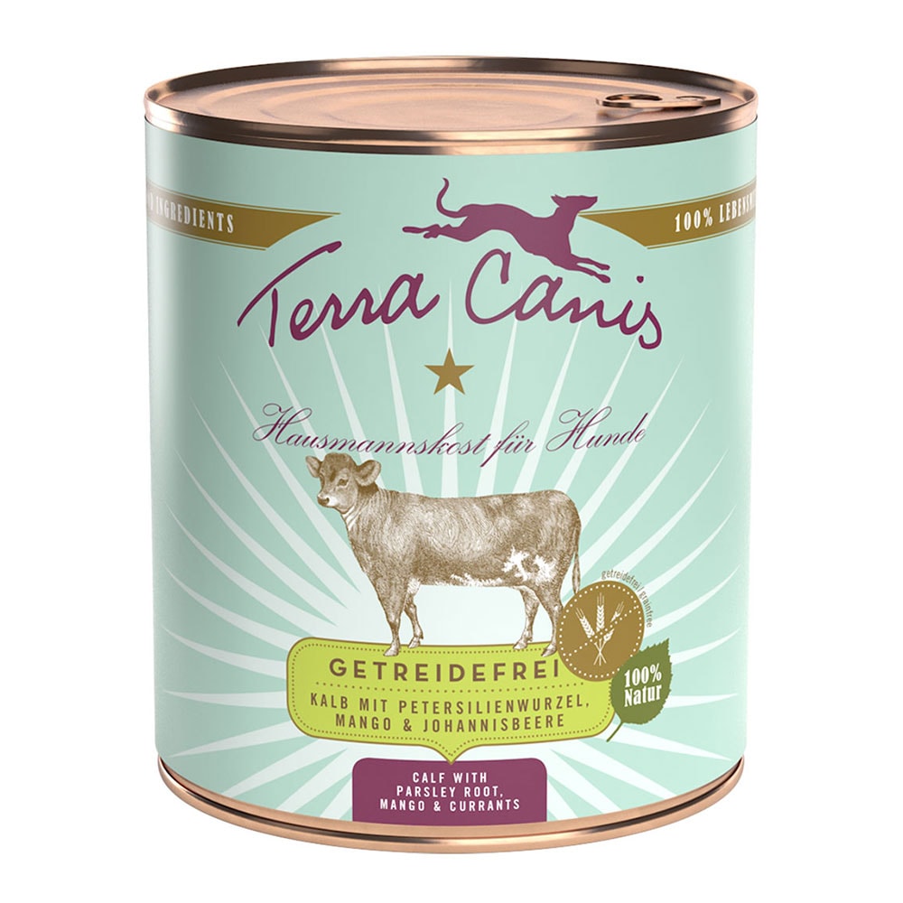 Terra Canis sin cereales 12 x 800 g - Pack Ahorro - Ternera - Image 1