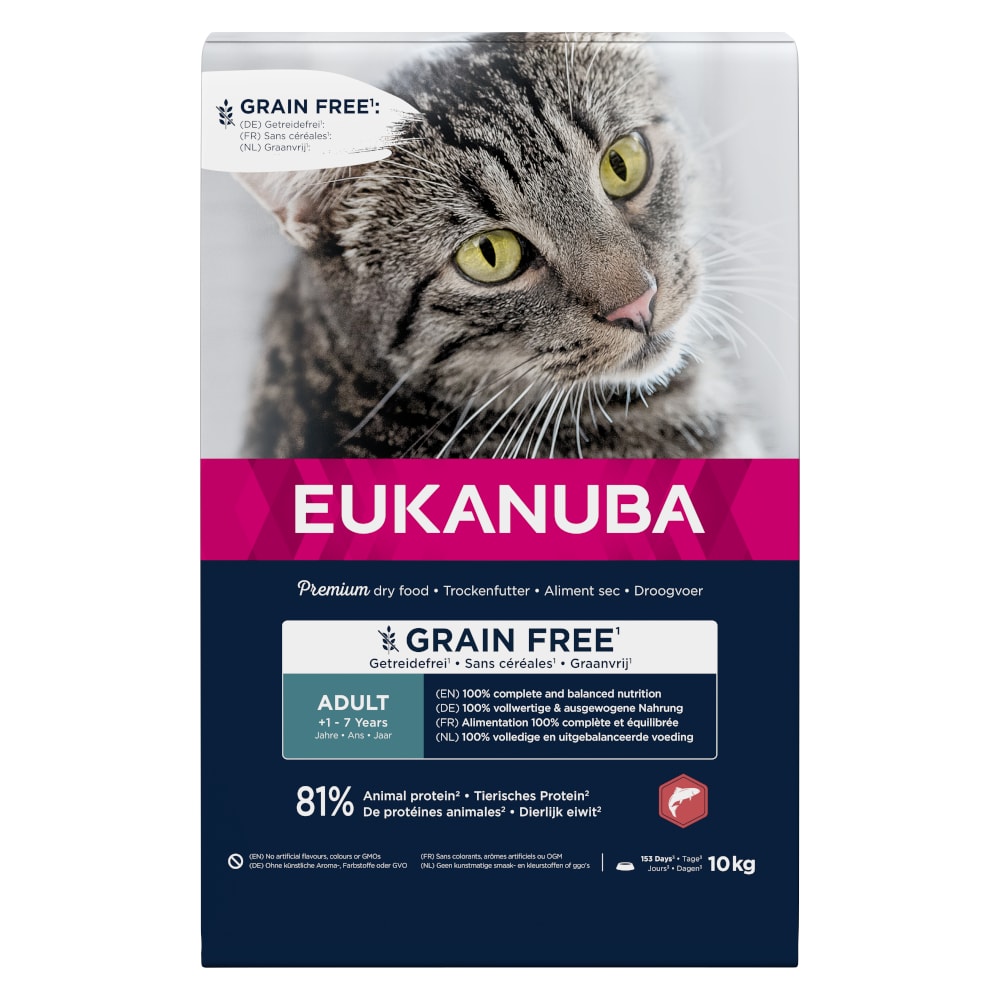 Eukanuba Adult Grain Free Rico en Salmón - 10 kg - Image 1