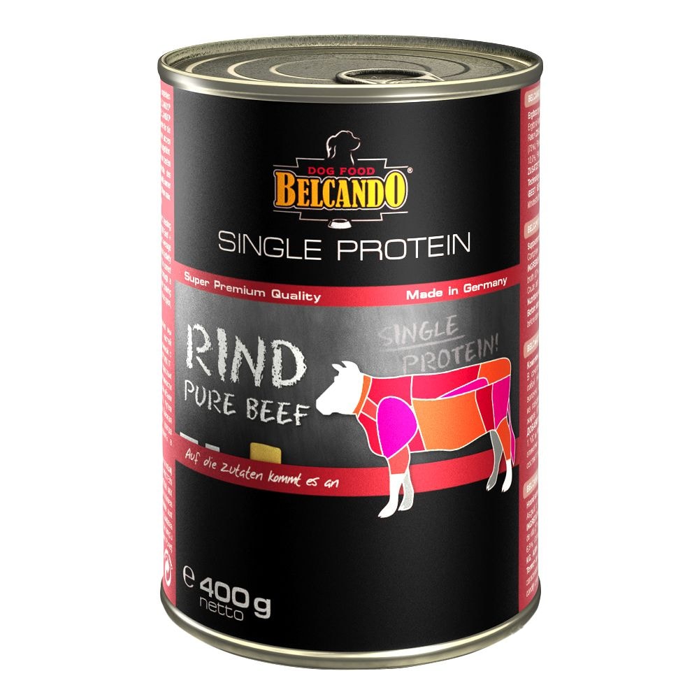 Belcando Single Protein 12 x 400 g - Pack Ahorro - Vacuno - Image 1