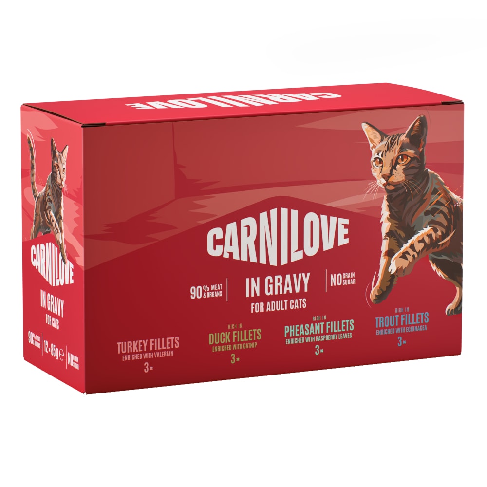 Carnilove Cat bolsitas 24 x 85 g - Pack ahorro - Pack mixto en salsa (4 variedades) - Image 1