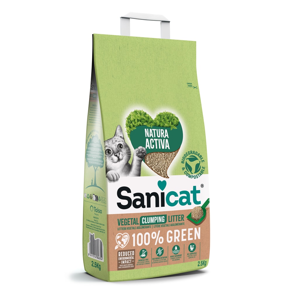 Sanicat Natura Activa 100 % Green - 2 x 2,5 kg - Pack Ahorro - Image 1