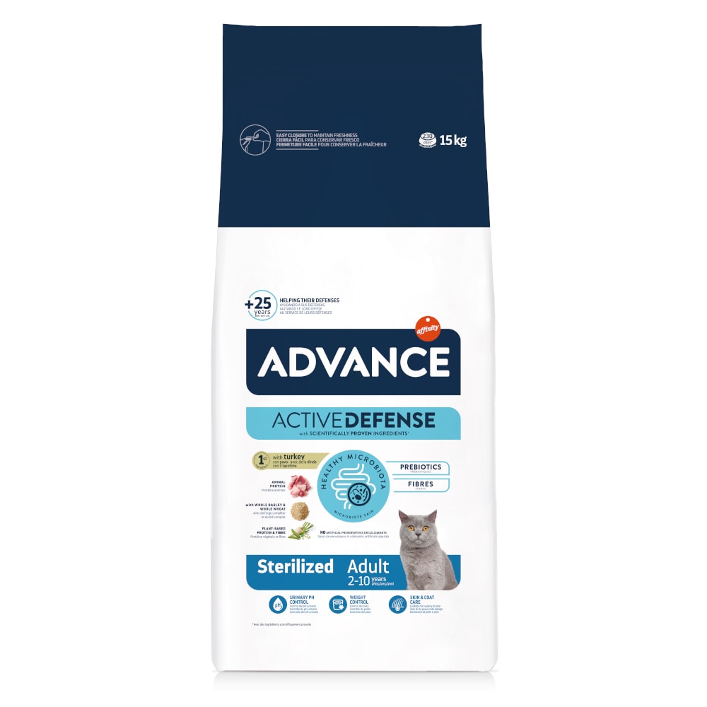 Affinity Advance 15 kg pienso para gatos en oferta: 13 + 2 kg ¡gratis! - Sterilized Adult con pavo - Image 1