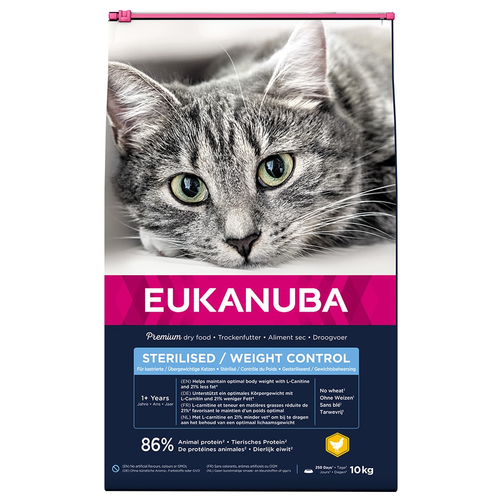 Eukanuba Sterilised / Weight Control Adult para gatos - 2 x 10 kg - Pack Ahorro - Image 1