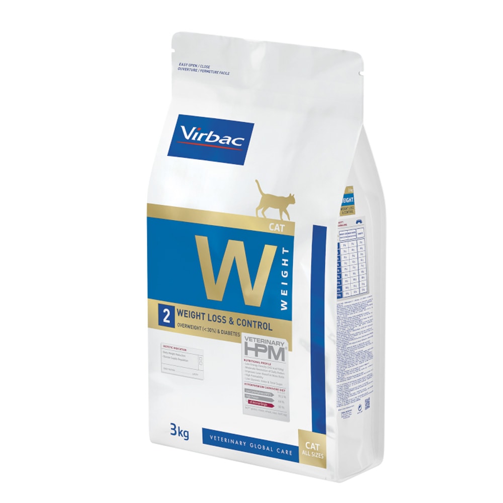 Virbac W2 Veterinary HPM Weight Loss and Control para gatos - 3 kg - Image 1