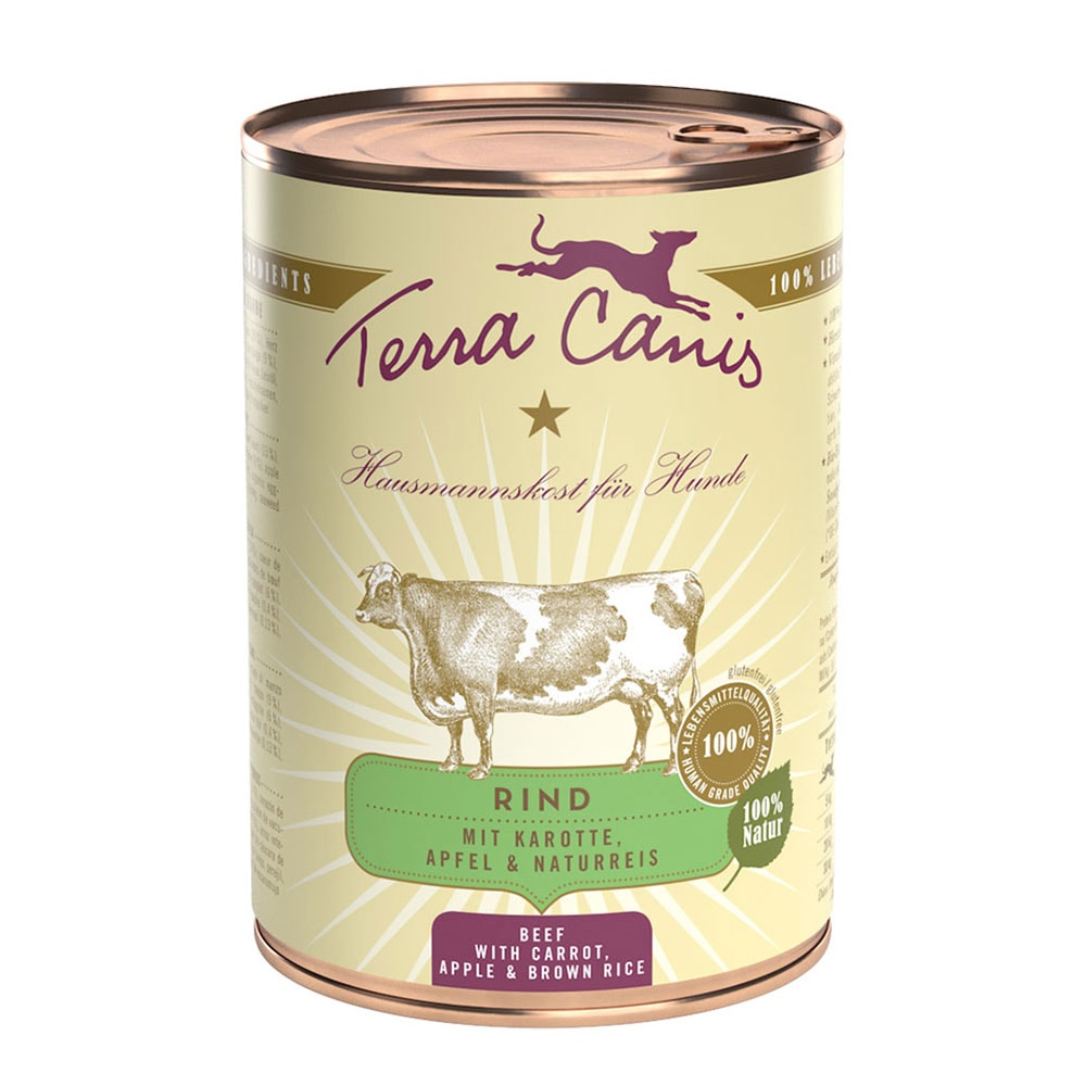 Terra Canis Classic 6 x 400 g - Vacuno con zanahoria, manzana y arroz integral - Image 1