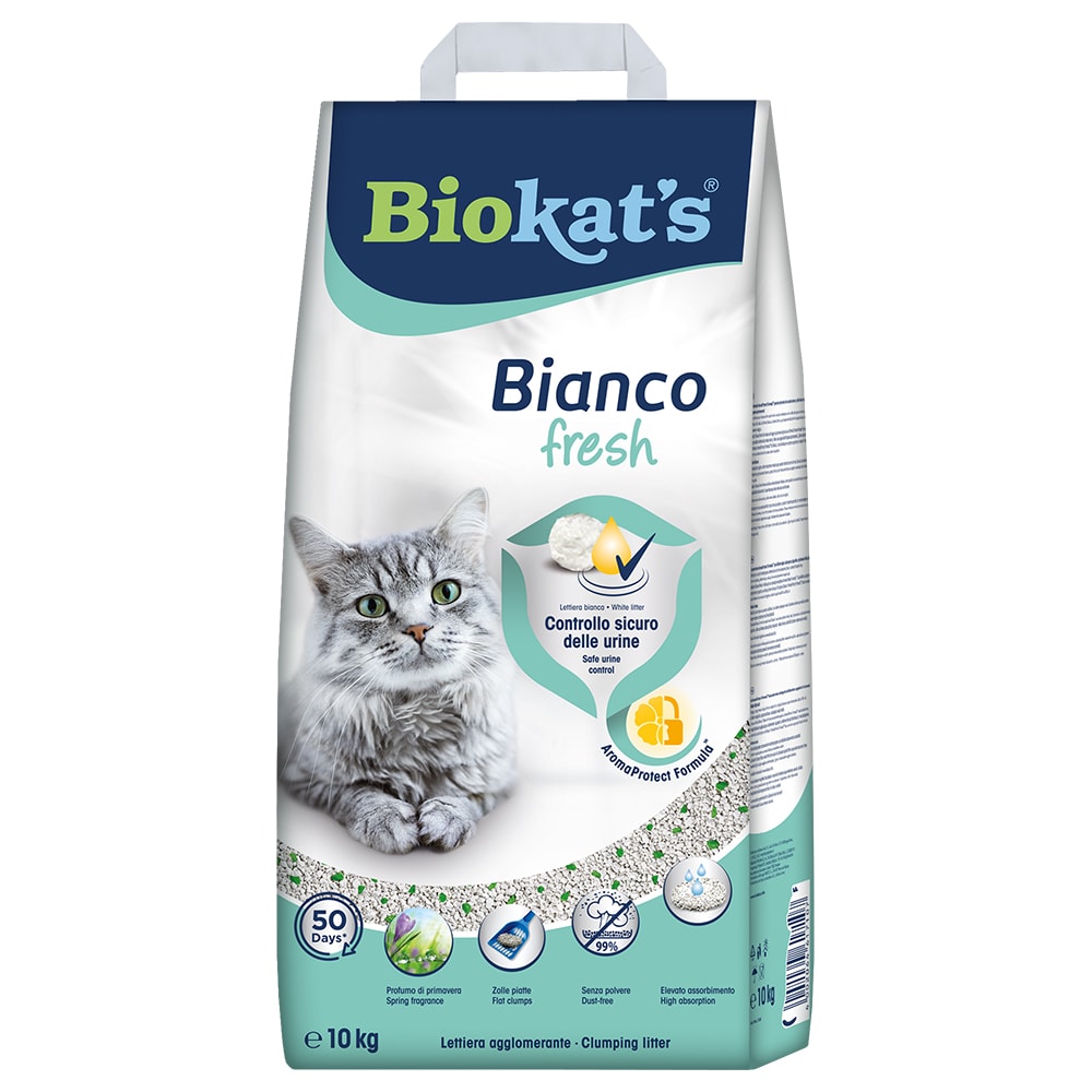 Biokat's Bianco Fresh arena aglomerante - 2 x 10 kg - Pack Ahorro - Image 1