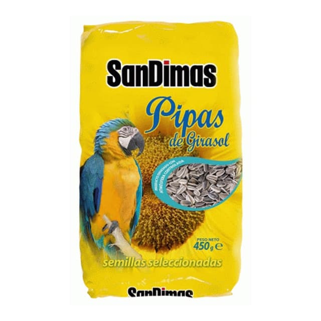 San Dimas - Pipas de girasol para pájaros psitácidos San Dimas 450 g.