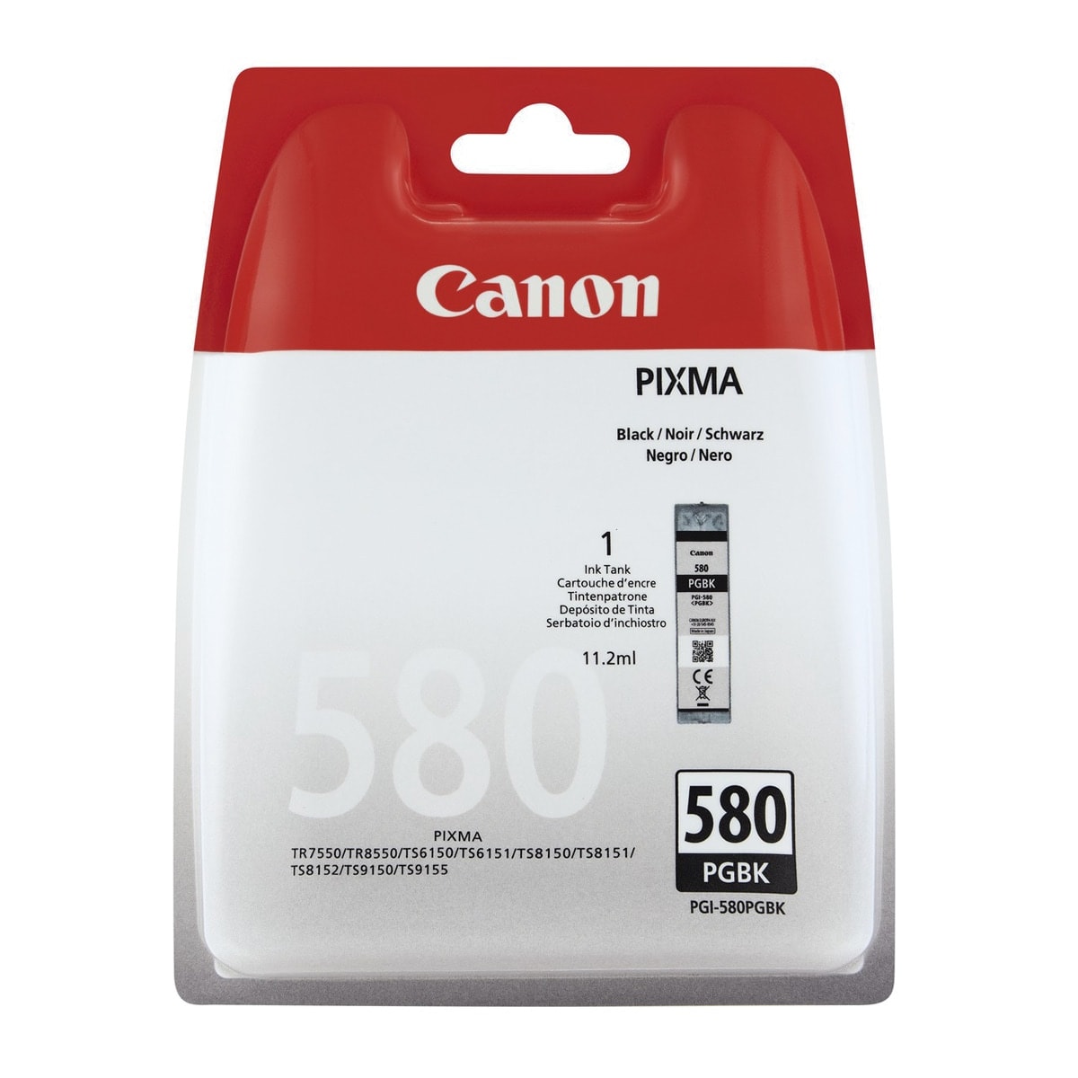 Canon - Cartucho de tinta original Canon PGI-580 negro (2078C004). - Image 1
