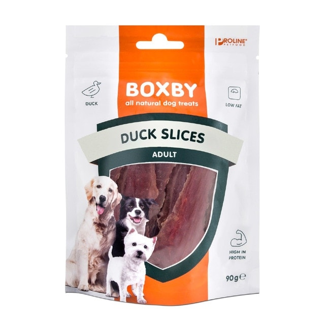 Boxby - Snack para perros adultos Boxby tiras de pato 90 g. - Image 1
