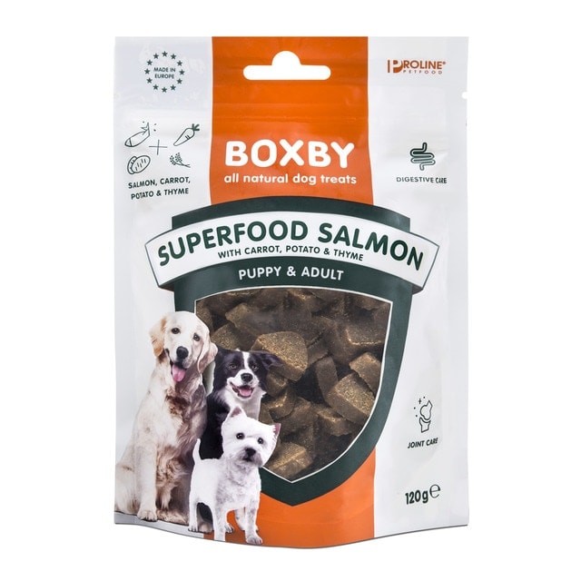 Boxby - Snack para perros cachorros y adultos Boxby Digestive Care salmón 120 g. - Image 1