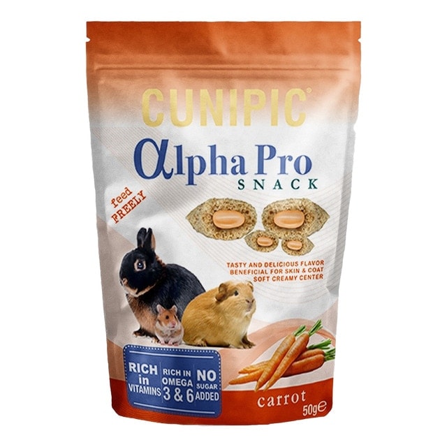 Cunipic - Snack para conejos y roedores Cunipic Alpha Pro zanahoria 50 g. - Image 1