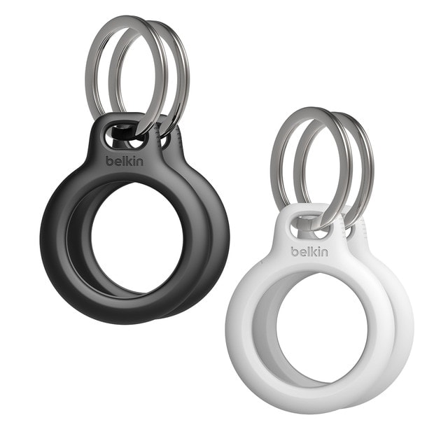 Belkin - Soporte seguro Belkin Secure Holder con llavero para Airtag - Pack de 2 blanco - negro. - Image 1