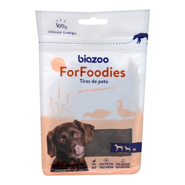 Biazoo - Snack para perros Biazoo ForFoodies tiras de pato 100 g. - Image 1