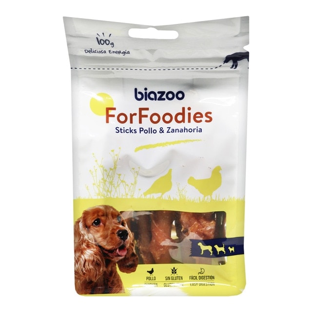 Biazoo - Snack para perros Biazoo ForFoodies sticks de pollo y zanahoria 100 g. - Image 1