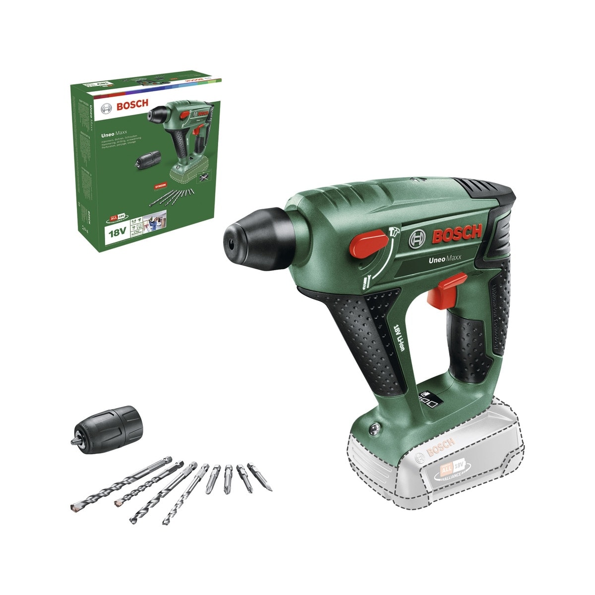 Bosch - Taladro Percutor a Batería 18 V Uneo Maxx 18 Li (sin batería). - Image 1