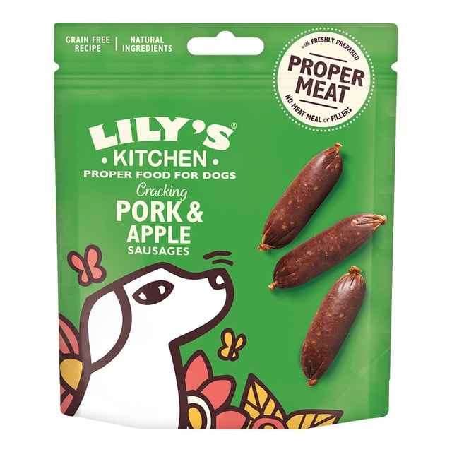 Lily's Kitchen - Snack para perros adultos Lily's Kitchen salchichas de cerdo y manzana grain free 70 g. - Image 1
