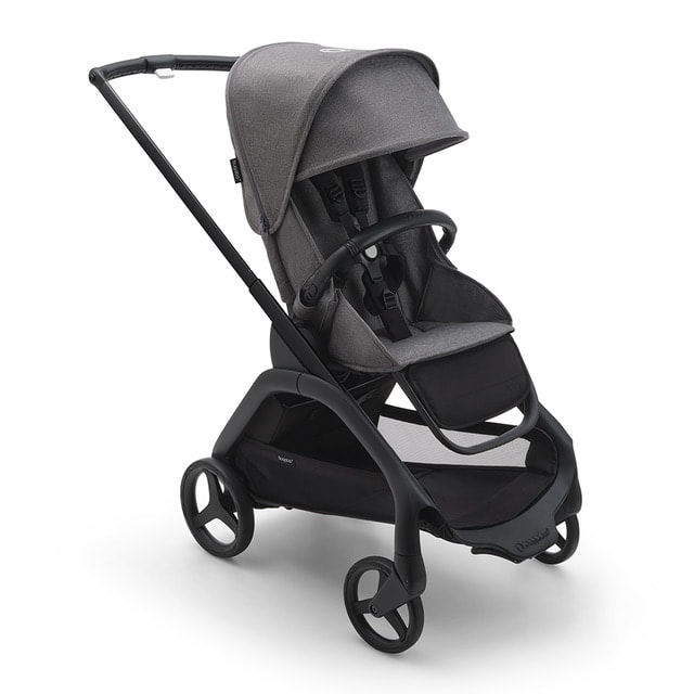 Bugaboo - Silla de paseo Bugaboo Dragonfly base negro-gris melange con capota gris melange. - Image 1