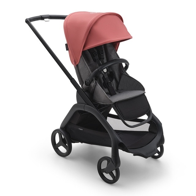 Bugaboo - Silla de paseo Bugaboo Dragonfly base negro-gris melange con capota rojo amanecer. - Image 1