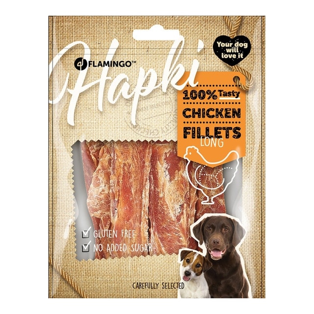 Flamingo - Snack para perros Flamingo filetes largos de pollo grain free 170 g. - Image 1
