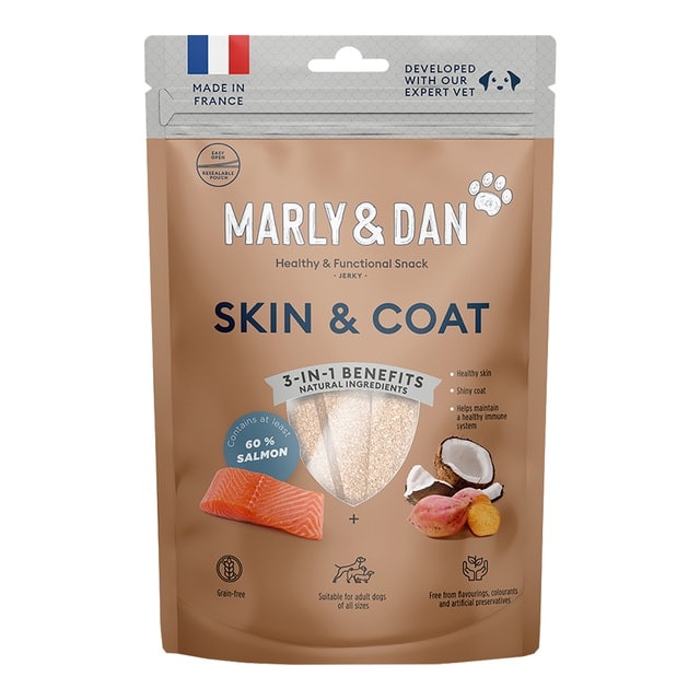 Marly & Dan - Snack para perros adultos Marly & Dan piel y pelo salmón 80 g. - Image 1