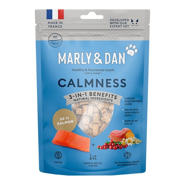 Marly & Dan - Snack para gatos adultos Marly & Dan Soft & Chewy calma salmón 40 g. - Image 1