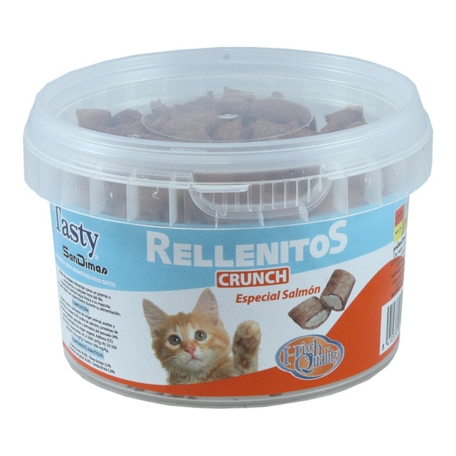 Tasty - Snack para gatos adultos Tasty Rellenitos Crunch especial salmón 110 g. - Image 1